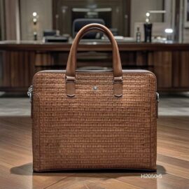 Cognac brown laptop bag